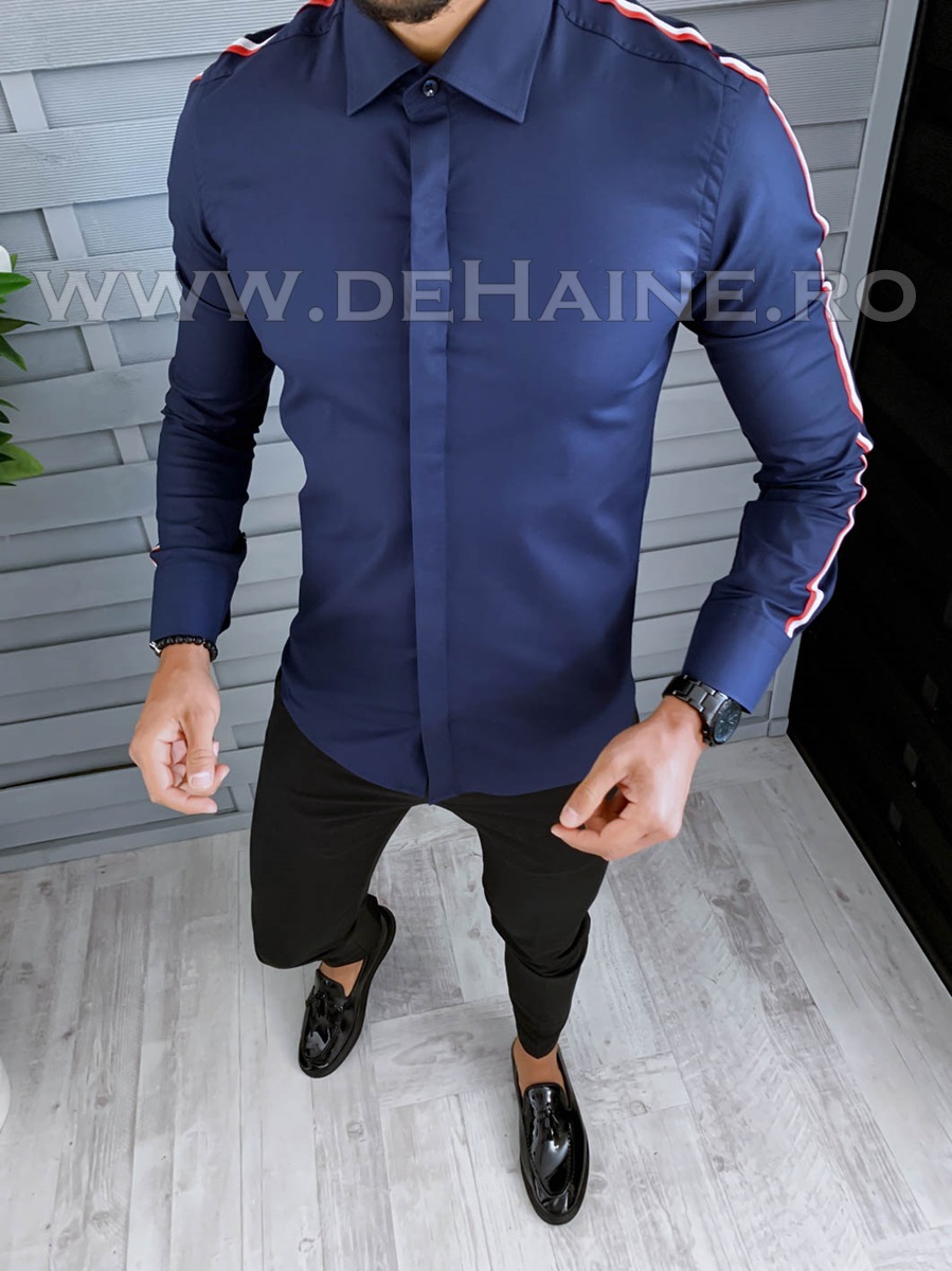 Camasa barbati bleumarin slim fit b1964